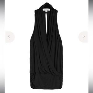 Amour Vert Agnes Black Drape Front Top